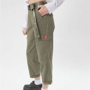 DICKIES Belted Crop Utility Cargo Pants, Size 0